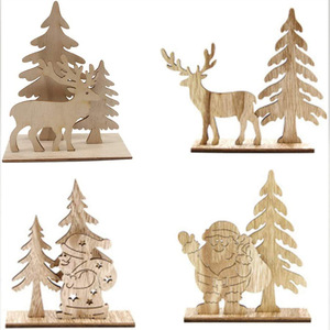 Cross-border wooden handicrafts <b>Christmas</b> snowman reindeer reindeer <b>Christmas</b> <b>tree</b> wooden party family <b>table</b> decorations - Product Image 4