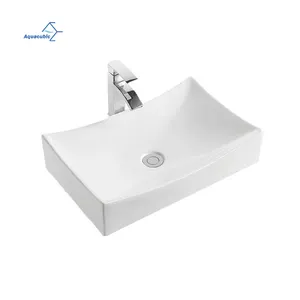China Hersteller Kunst Waschbecken Rechteckiges Waschbecken Weiße Toilette Waschbecken