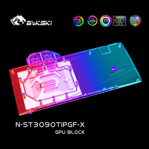 Bykski N-ST3090TIPGF-X Bloc d'eau pour carte graphique LED RGB pour <span class=keywords><strong>ZOTAC</strong></span> <span class=keywords><strong>RTX</strong></span> <span class=keywords><strong>3090</strong></span> Ti 24GB G6X PGF OC 5V ARGB - Product Image 3