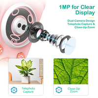 Microscopio Educativo Wufan con Cámara Dual de 1MP y Lupa Digital de Mano para Niños