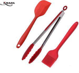Silicone baking 3-piece food grade not-stick spatula cooking tools utensils