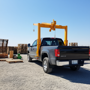 Guincho Manual para Camioneta, Grúa de Elevación con Capacidad de 1100 Libras, Color Amarillo, para Uso en Construcción - Product Image 2