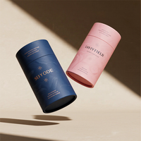 Tube en papier kraft rond imprimé avec logo sur mesure pour l'emballage de parfums, de soins de la peau et de cosmétiques, vente en gros, haute qualité, respectueux de l'environnement