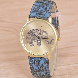 Reloj de mujer de la serie de elefante de moda explosiva, reloj de correa retro, reloj de cuarzo de bajo precio al por mayor - Product Image 2