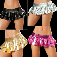 Fabrik-Großhandel Elegantes Metallisches Doppellagiges Kurzes Kleid Ballett-Tanz Cheongsam-Stil Rock Farbenfrohe Performance-Kleidung