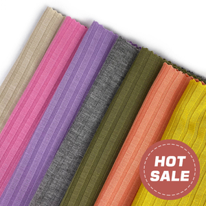 Tela Viscosa Morley <span class=keywords><strong>Argentina</strong></span>, Textil Viscosa, 96% Rayón, 4% Elastano, Teñida, Tejido <span class=keywords><strong>de</strong></span> Punto Acanalado 8x5 para Vestidos - Product Image 3