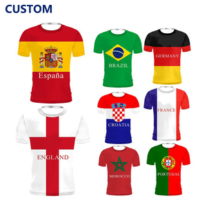 2026 World Football Cup T-Shirt-Custom Logo Digital Print Unisex Oversized Breathable Summer Short Sleeve Printable Tees