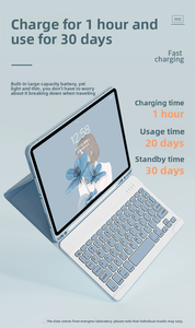 Fundas para Tablet de Cuero PU con Teclado Retroiluminado Inalámbrico y Mouse, Compatible con <span class=keywords><strong>Matepad</strong></span> <span class=keywords><strong>11</strong></span>.5/<span class=keywords><strong>11</strong></span>/SE <span class=keywords><strong>11</strong></span>/Air <span class=keywords><strong>11</strong></span>.5, Protección de <span class=keywords><strong>11</strong></span> Pulgadas - Product Image 4