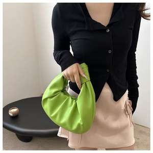 Korean Version of the Simple Women's <b>Underarm</b> <b>Bag</b>, Solid Color, Cloud Pleated <b>Bag</b> - Product Image 6