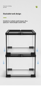 Terrario Multiespecífico para Reptiles e <span class=keywords><strong>Invertebrados</strong></span>, Vidrio Ultra Transparente, Iluminación de Alto Brillo, Diseño a Prueba de Escapes, Recinto de Cría - Product Image 5