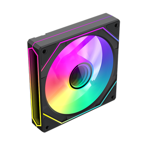 พัดลมคอมพิวเตอร์ GAMEMAX FN12A-<span class=keywords><strong>S8I</strong></span> ขนาด 120 มม. สีดำ โครง ARGB แบบ Fluid Bearing 12V 3 พิน AURA (M/F) 4 พิน PWM Power(M/F) สำหรับเคสคอมพิวเตอร์ - Product Image 4