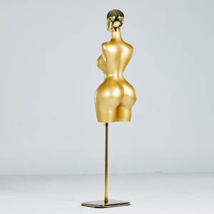 Mannequin <span class=keywords><strong>Femme</strong></span> Doré Petite Taille Corps en Plastique Proéminent pour Présentoir de Magasin de Vêtements - Product Image 4