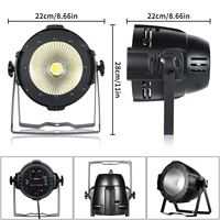 Projecteur de scène LED COB 100W en alliage d'aluminium U`King, double blanc chaud + blanc froid, pour spectacles en direct et mariages