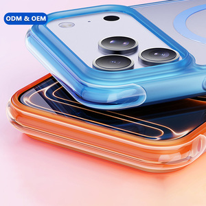 Coque de téléphone magnétique anti-traces de doigts en gros pour iPhone 15 16 17 18 Pro Max, étui antichoc amélioré avec airbag aux 4 coins - Product Image 1