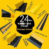 Abreuvoir de protection de câbles en PVC pour l'intérieur Plaque de pression pour câbles de circulation pour l'extérieur Bosse de vitesse en caoutchouc Plastique