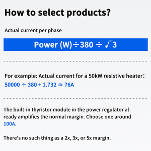 Controlador de Potencia SCR y Regulador de Voltaje Trifásico 380VAC 125A con Control 0-10V, 4-20mA, 0-5V y RS-485 para Controles Industriales - Product Image 5