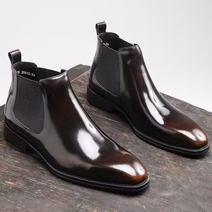 Chaussures Oxford pour hommes faites à la main de haute qualité, en cuir de vachette, style élévateur, pour occasions formelles et professionnelles, automne, imperméables - Product Image 3