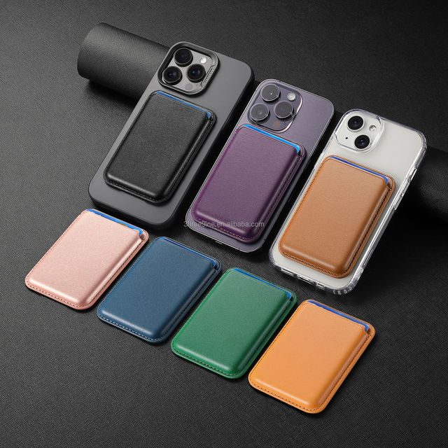 Luxury Magnetic Card Holder Magtic PU Leather Phone Case Wallet Custom Logo for iPhone 17Pro Max 1615 12 13Pro