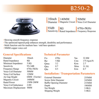 Système de sonorisation extérieur avec haut-parleur de 10 pouces, subwoofer à bobine mobile de 50 mm et système de sonorisation en ligne (line array) avec horn.