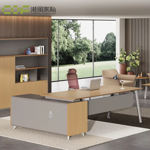 Bureau de direction moderne en <span class=keywords><strong>bois</strong></span> de luxe complet pour secrétaires, facile à assembler - Product Image 2