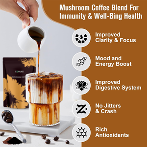 Caffè ai funghi per una migliore energia, messa a fuoco, digestione, immunità con coda di tacchino, Shiitake, criniera di leone e olio di MCT - Product Image 4