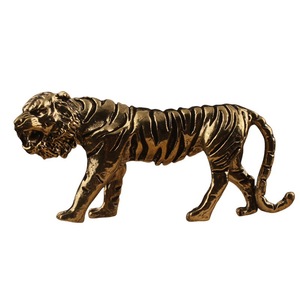 Adorno Decorativo de Tigre de Latón, Bronce Antiguo, para Hogar u Oficina, Diseño Tradicional del Zodiaco Chino - Product Image 5