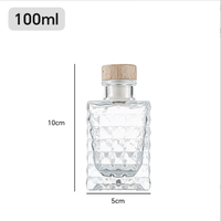 Flacon de parfum en verre vide de 100 ml avec bouchon en liège pour diffuseur de parfum liquide