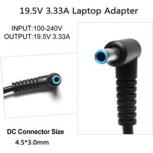 65W 19.5V 3.33A AC <b>Adapter</b> Laptop Charger for H P Pavilion 15 Envy 17 EliteBook 840 G3 ProBook 450 G3 Blue Tip 4.5*3.0mm - Product Image 4