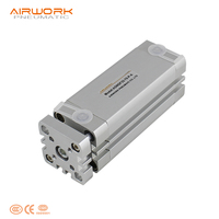 Cylindre pneumatique à double effet ADN, type Festos, cylindre compact, corps en aluminium