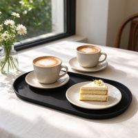 Plateau ovale en silicone personnalisé, plateau de service, plat à collation, qualité alimentaire, écologique, décoration de table de cuisine