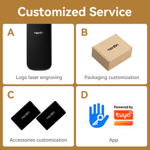 Khóa cửa điện tử thông minh Tuya tự động A9X, mở bằng mật mã, vân tay, đẩy kéo & chìa khóa, dùng cho gia đình - Product Image 4