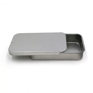 Schwarz-Weiß-Silberne Rechteckige Mini-Schiebedosen für Bonbons, Cremes, Ringe, Broschen, Halsketten und Balsame - Verpackungsdosen aus Blech - Product Image 4