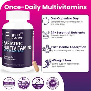 Multivitamínico Bariátrico Premium con Extractos de Plantas, Apoya la Energía, la Inmunidad y la Recuperación, Cápsulas de Multivitamínico Bariátrico, 90 Cápsulas - Product Image 4
