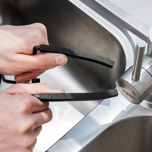 Organizzatore Durevole per Lavello, Portaspugna in Metallo per Cucina e Bagno, Scolapiatti Liquido, Portaoggetti per Rubinetto, Pratico per <span class=keywords><strong>Doccia</strong></span> - Product Image 5