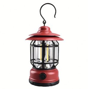 Lanterne de camping rétro portable, étanche, rechargeable par USB, à suspendre, pour la randonnée en plein air, lumière LED suspendue - Product Image 1