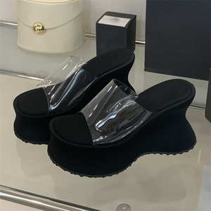 Nouvelles Sandales Confortables à Talon Compensé Imprimé Léopard pour Femme 2025 – Tongs d'Été Respirantes et Tendance - Product Image 3