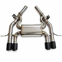 Système d'échappement arrière en acier inoxydable pour BMW G80 G82 avec embouts en fibre de carbone et silencieux Valvetronic – Vente en gros
