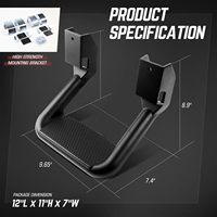 Marchepieds latéraux tout-terrain en aluminium noirs, barres de protection antidérapantes pour pick-up, SUV 4x4 Frontier Patrol NP300