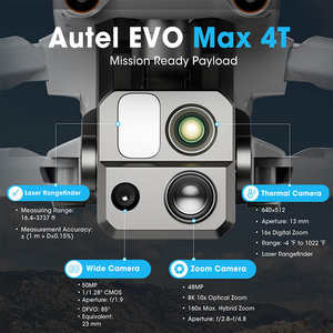Dron Empresarial Autel EVO Max 4T con Cámara Dual de 48MP, Giroscopio de 6 Ejes, Larga Duración, Larga Distancia, Imagen Térmica, Medición Láser de Distancia y Detección de Obstáculos - Product Image 5