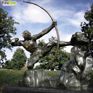 Estatua de Arquero de Bronce Art Deco Personalizable a Tamaño Real, Gran Escultura de <span class=keywords><strong>Metal</strong></span> Antiguo para Decoración de Jardín y Propiedades - Product Image 4