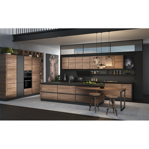 Sẵn sàng để lắp ráp các hòn đảo mô-đun handless Laminate HPL tủ bếp với bàn - Product Image 2