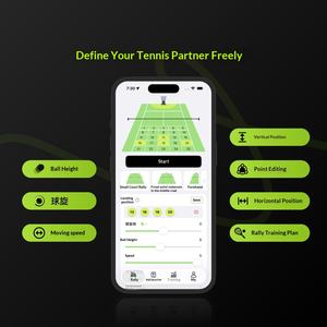 Primer Lanzamiento 2026 Acemate Nuevo Robot de Tenis Inteligente con IA S10 Portátil para Entrenamiento de Saque y Recepción de Bolas con Mano Contraria Global - Product Image 4