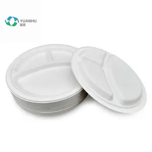 LuzhouPack Appetizer Serving Dish Set Wholesale Disposable Biodegradable Wedding Party Plate Dish Round Customized Pattern