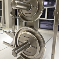 Haltères en acier inoxydable 304 Muscle Cherry Strength, article de luxe silencieux en alliage de titane, équipement de gym, usage commercial.