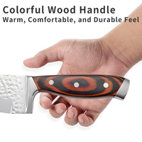 Ensemble de couteaux de cuisine de luxe de haute qualité en acier inoxydable 15 pièces, couteaux tranchants, manches en bois exotique, ambidextre, passe au lave-vaisselle