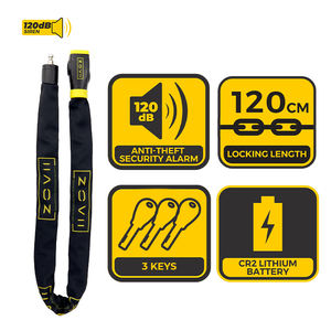 Chaîne de moto en acier trempé sur mesure ZOVII, longueur 1200 mm, alarme intelligente antivol, cadenas de chaîne pour scooter, cadenas de chaîne IP67/CE - Product Image 3