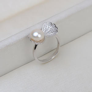 แหวนเงินแท้ S925 แบบเปิดสำหรับผู้หญิง ขนาด 5-7 มม. สำหรับใส่ไข่มุก อุปกรณ์ทำเครื่องประดับ DIY ถาดเปล่า & ผลิตภัณฑ์กึ่งสำเร็จรูป 215 - Product Image 3