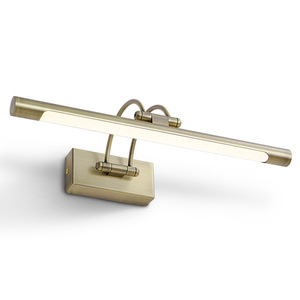 Lámpara <span class=keywords><strong>de</strong></span> <span class=keywords><strong>Pared</strong></span> <span class=keywords><strong>de</strong></span> Latón Estilo Americano, Simple y Retro, LED, para Pasillo, Baño, Iluminación <span class=keywords><strong>de</strong></span> <span class=keywords><strong>Pared</strong></span> para <span class=keywords><strong>Cuadros</strong></span>, para Hotel - Product Image 4