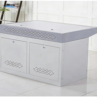 Console de salle de surveillance 1200*900*750mm, section unique, poste de travail incurvé sur mesure pour le contrôle centralisé et la coordination des centres de commandement