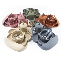 Assiette d'alimentation pour bébé en silicone personnalisée OEM/ODM avec logo imprimé au laser, design anti-déversement pour enfants